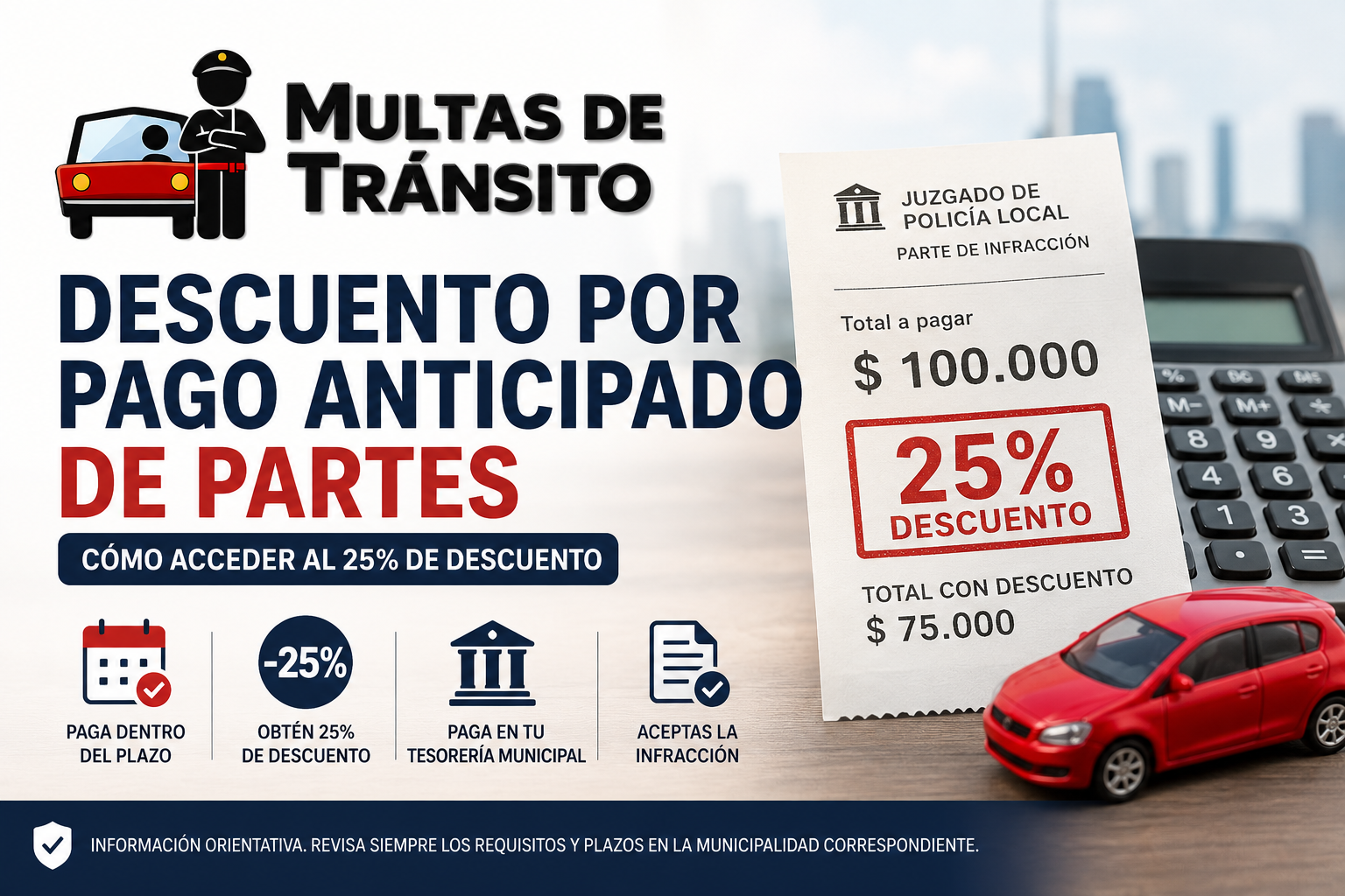 Imagen ilustrativa sobre descuento por pago anticipado de partes de <a href=